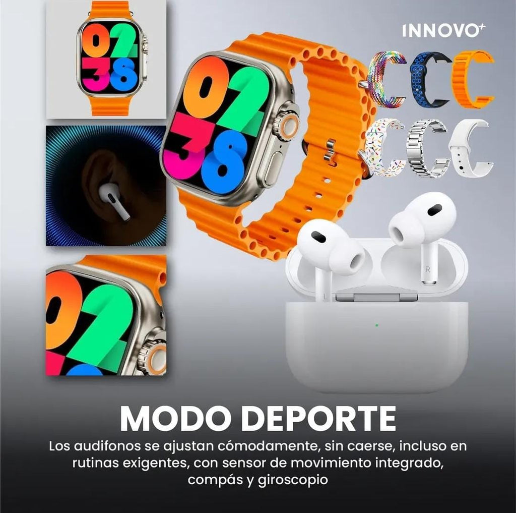 Combo reloj inteligente i20 ultra 3 max suit.