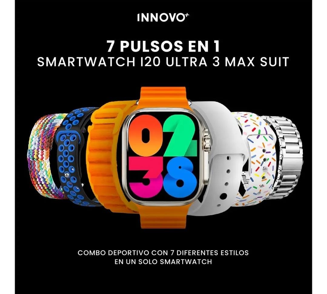 Combo reloj inteligente i20 ultra 3 max suit.