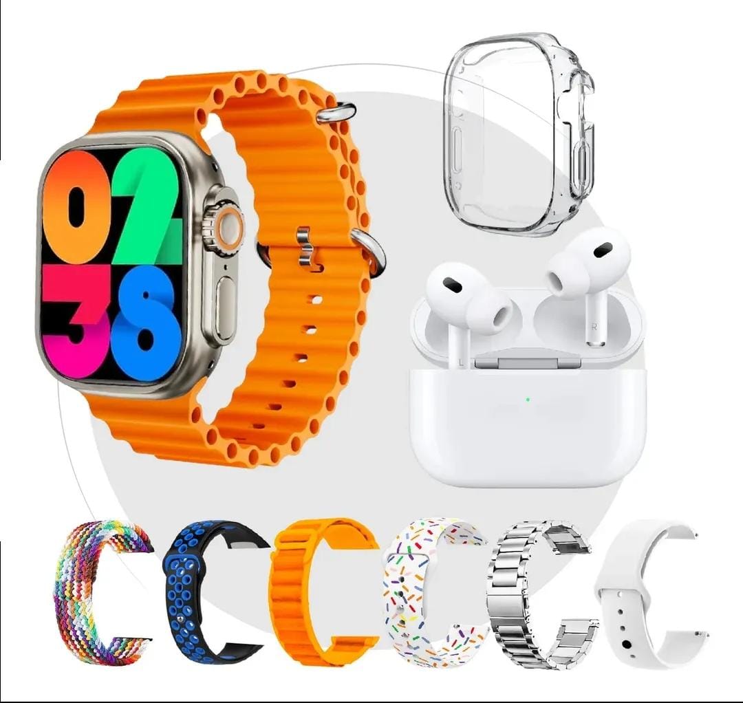 Combo reloj inteligente i20 ultra 3 max suit.