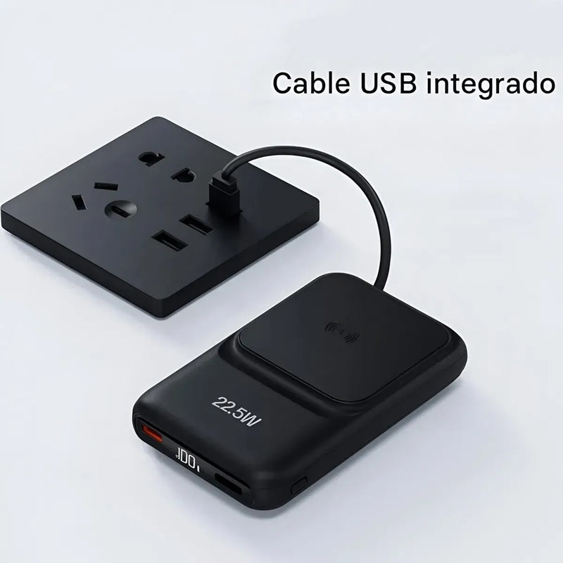 Power Bank 22.5W con Carga Inalámbrica