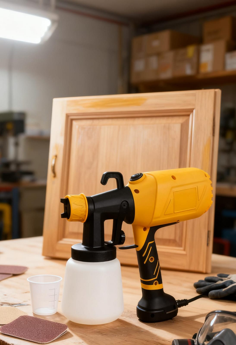 Pistola Pintura 800ml 450w Amarilla.