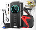 Arrancador de batería y compresor de aire Telotengo24-7.com con pantalla digital, pinzas y accesorios de inflado